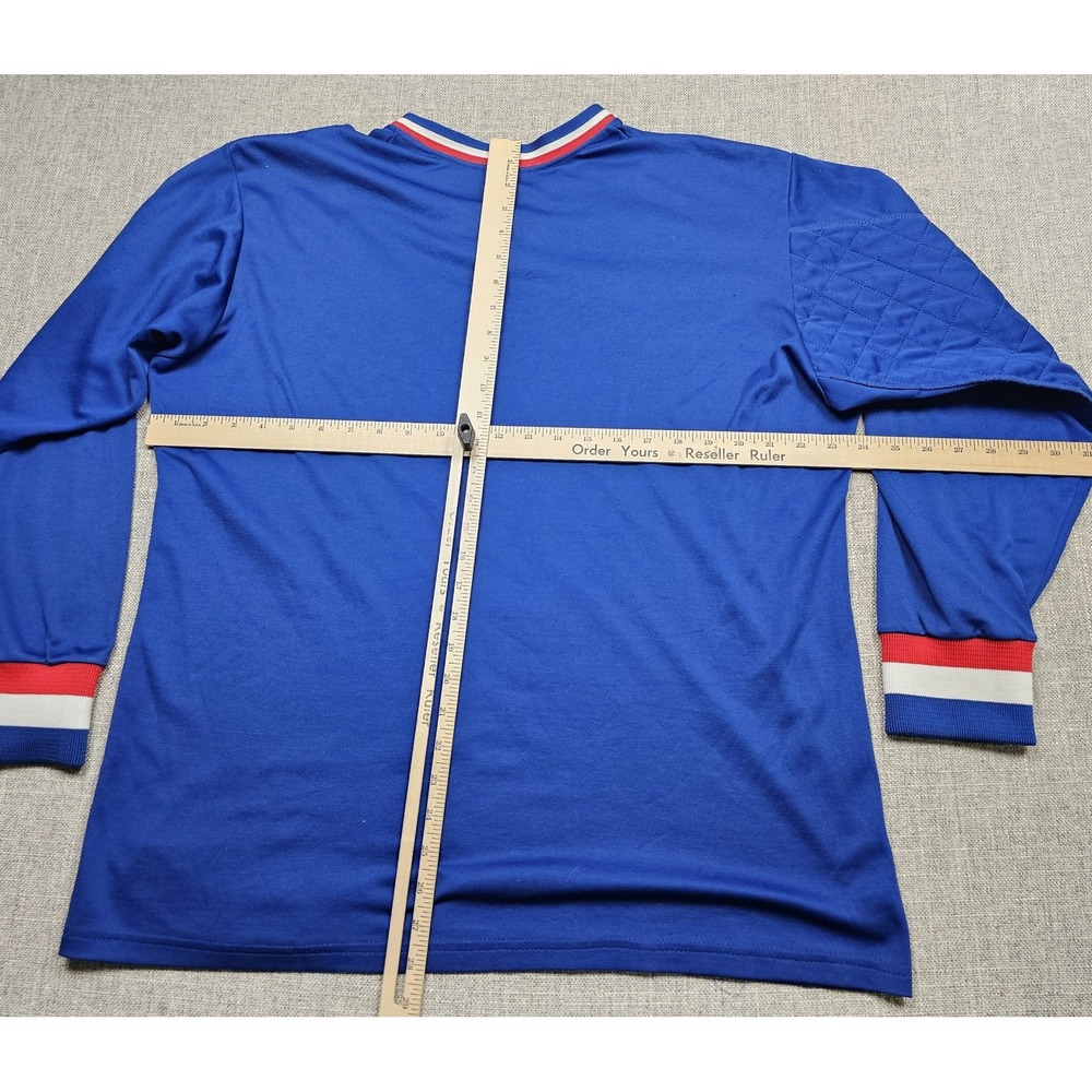 Vintage Betlin Hockey Goalie Shirt XL Blue Padded Long Sleeve USA 70s 80s Mens - Picture 6 of 9